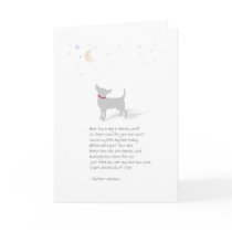 Dog Sympathy - Little Dog  - Pet Loss Poem Greeting Card