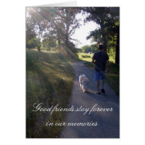Dog Sympathy Rainbow Bridge Poem Card cards