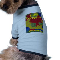 DOG T-SHIRT - I LOVE MY POOCH pet clothing
