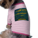 DOG T-SHIRT- I LOVE WATER / GO GREEN! pet clothing