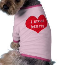 Dog T-Shirt: I Steal Hearts pet clothing