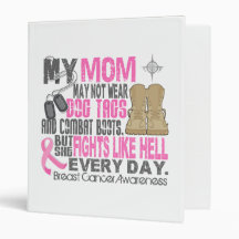 Dog Tags Breast Cancer Mom Binders