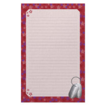 Dog Tags N Stars Customized Stationery