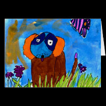 Dog • Tim Albe, Age 8  - card cards