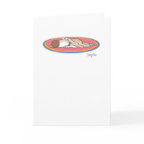DOG TIRED GREETING CARD