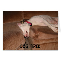 Dog tired card