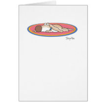 DOG TIRED GREETING CARD