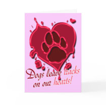 Dog Tracks! Customized Greeting Card