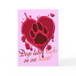 Dog Tracks! Customized Greeting Card