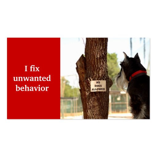 dog trainer business card