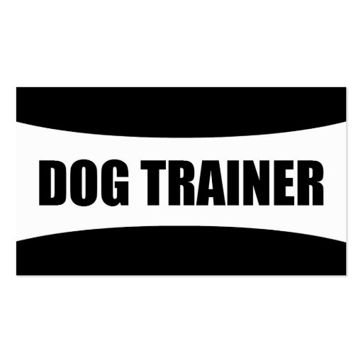 Dog Trainer Business Card (front side)