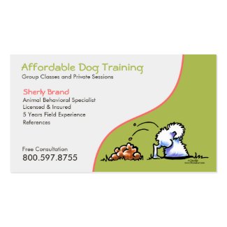 Dog Trainer Pet Business Naughty Samoyed Business Cards