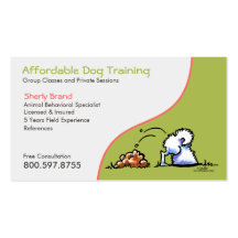Dog Trainer Pet Business Naughty Samoyed Business Cards