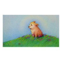 Dog trainer sitter walker groomer rescue cute art business card template