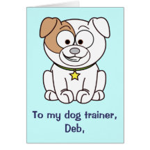 Dog Trainer Thank You Customizable Card