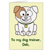 Dog Trainer Thank You Customizable Card
