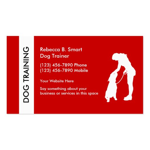 Dog Training Business Cards Business Card Template