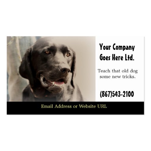 Dog Training Services Business Card (front side)