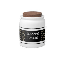 Dog Treat Cookie Jar Candy Dish