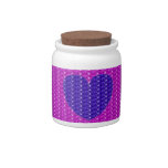 Dog Treat Jar Pink Purple Heart Glitter Candy Jars