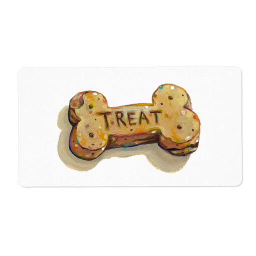 Dog treat stickers fun art for dogs party events label Zazzle