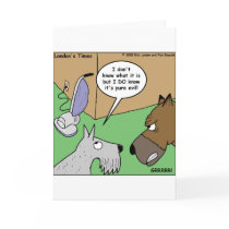 Dog VS. Vacuum Cleaner Funny Gifts & Collectibles Card