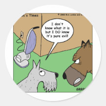 Dog VS. Vacuum Cleaner Funny Gifts & Collectibles Sticker