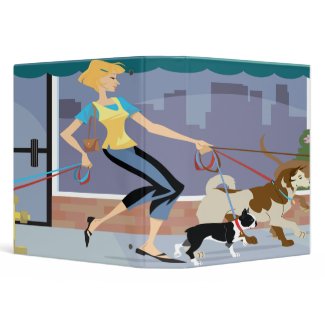 Dog Walker Blonde Notebook binder