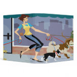 Dog Walker Brunette Notebook binders