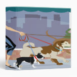 Dog Walker Brunette Notebook binders