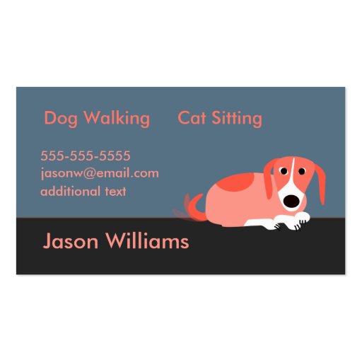 Dog Walker Business Card (front side)
