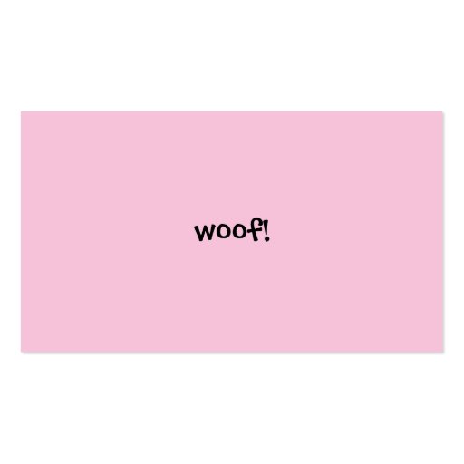 Dog Walker Business Card (back side)