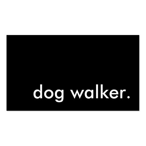 dog walker. business card template (front side)