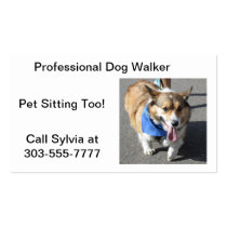 Dog Walker Corgi Business Card business cards