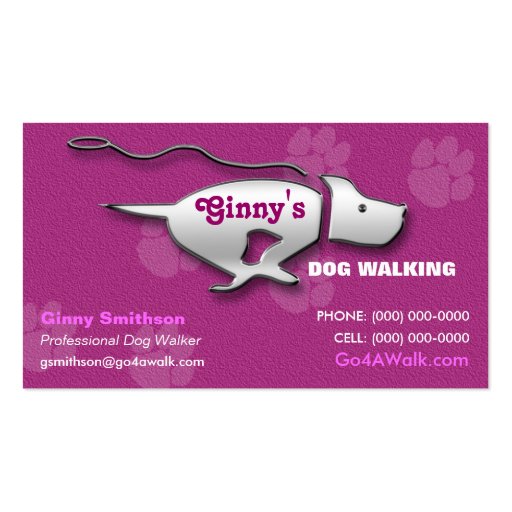 Dog Walker / Dog Groomer /Pet Sitter Business Card