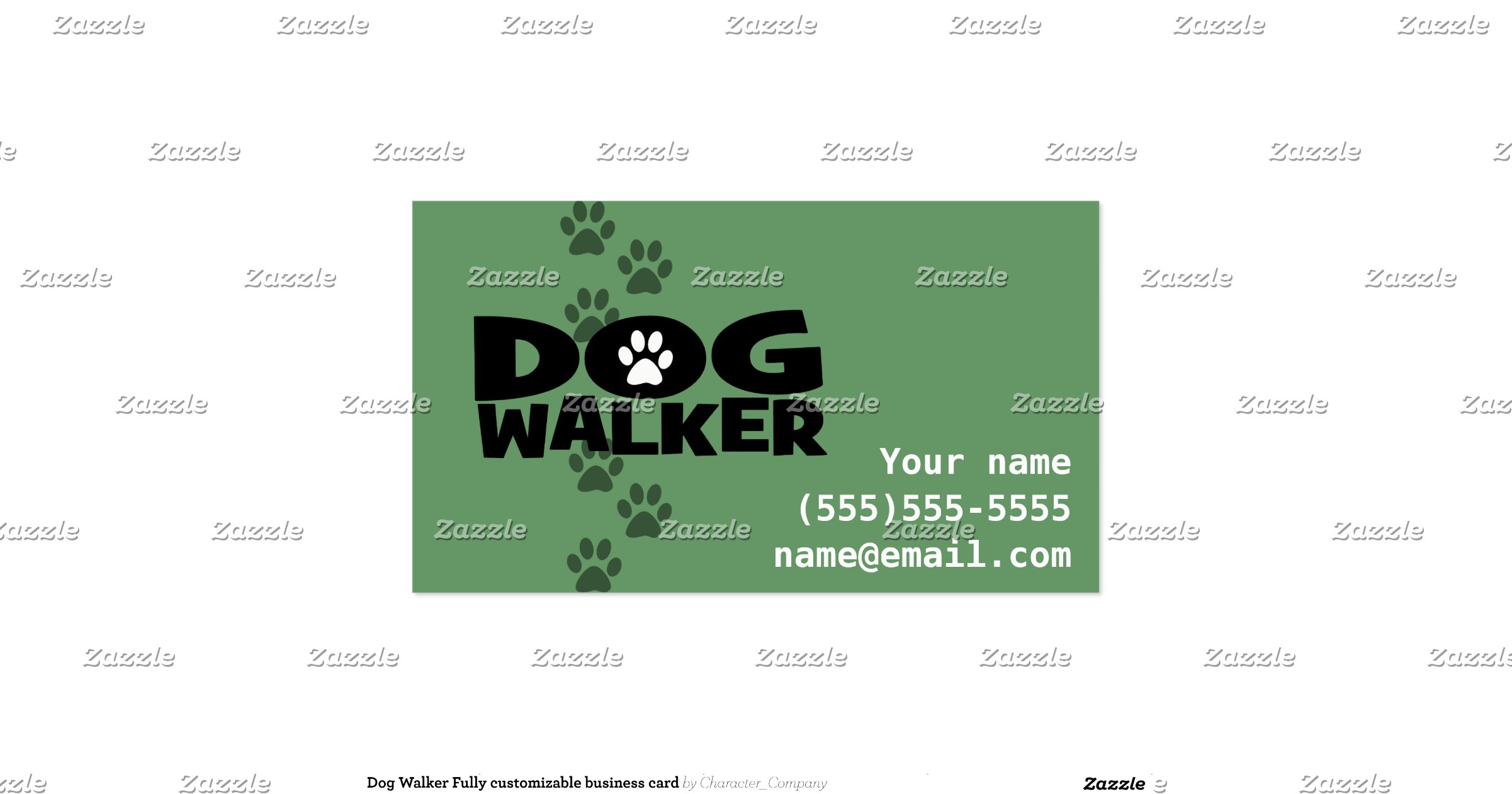 dog_walker_fully_customizable_business_card