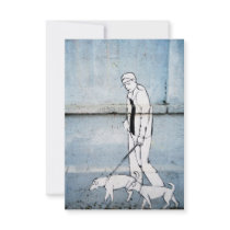 dog walker graffiti on branimirova street, croatia custom invitations