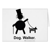 Dog Walker Greeting Card
