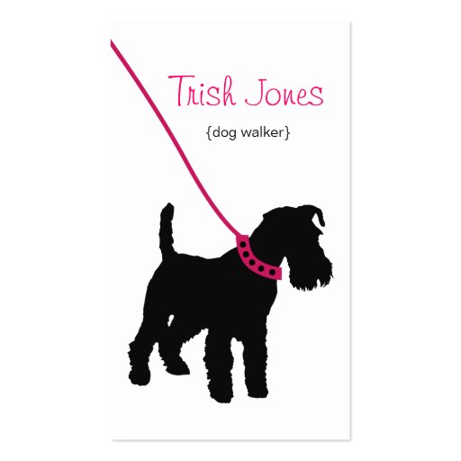 Dog Walker (hot pink) Business Card
