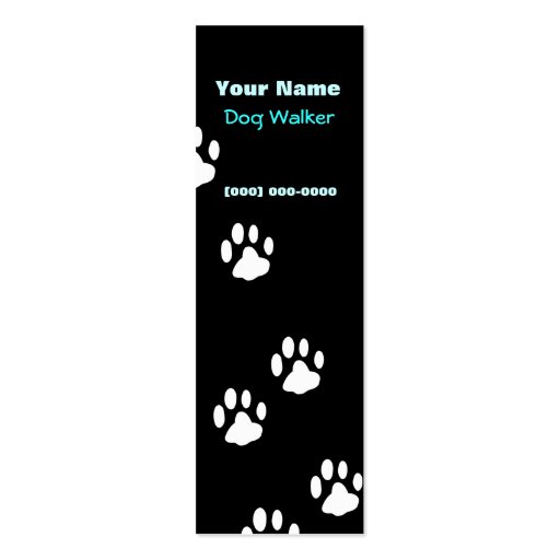 Dog Walker Mini Business Card (front side)