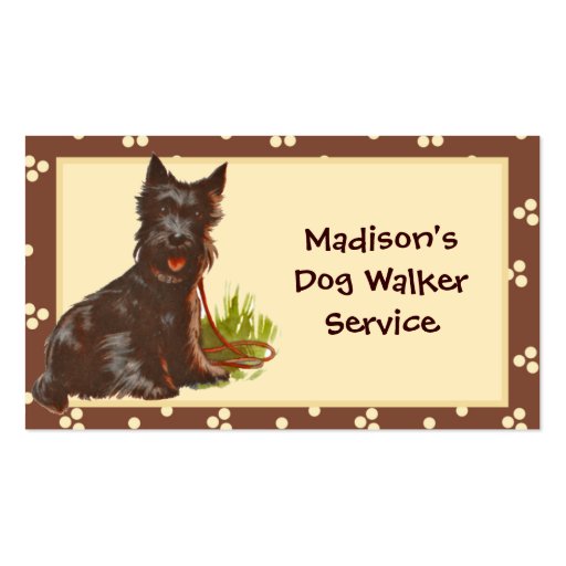 Dog Walker/ Pet Sitter  Business Card (front side)