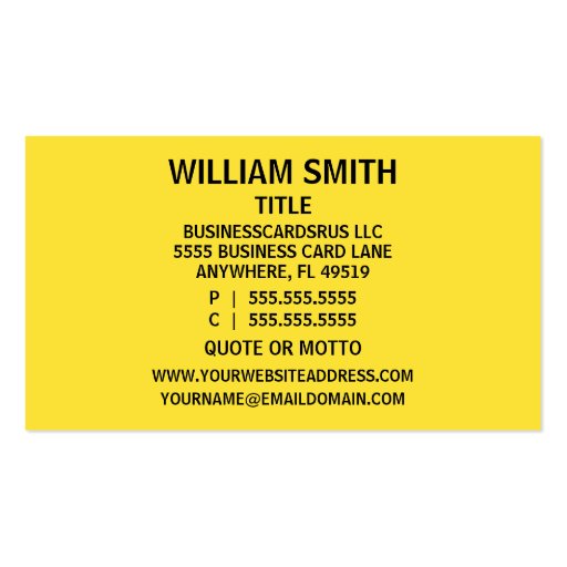 Dog Walker Sunshine Damask Business Card (back side)