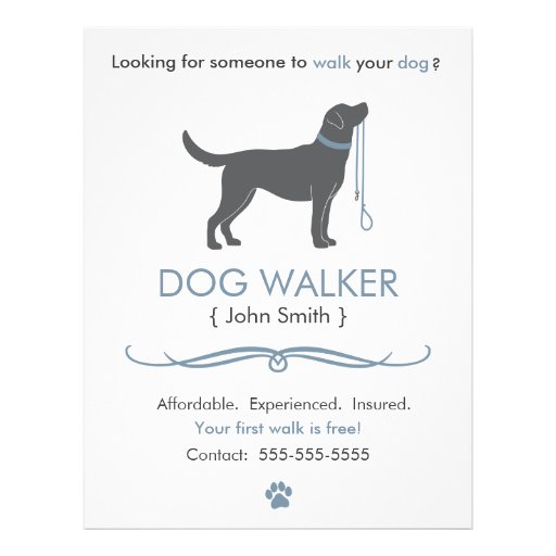 Dog Walking Flyer Template Free
