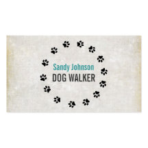 Dog Walker Walking Pet Sitting Services Business Business Card Template