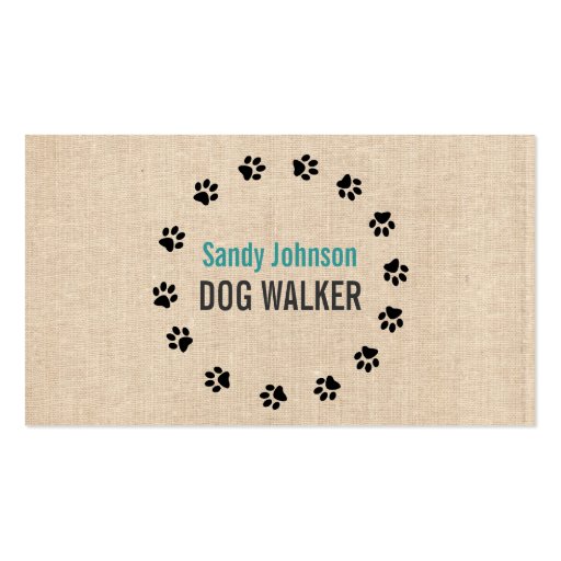 Dog Walker Walking Pet Sitting Services Business Business Cards (front side)