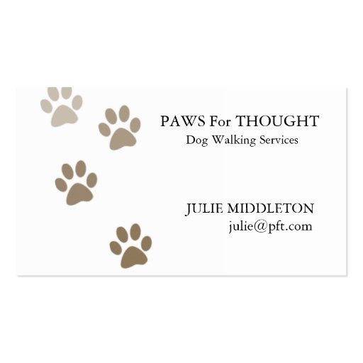 Dog Walkers business card