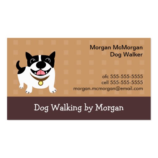 Dog Walker's Business Card (front side)