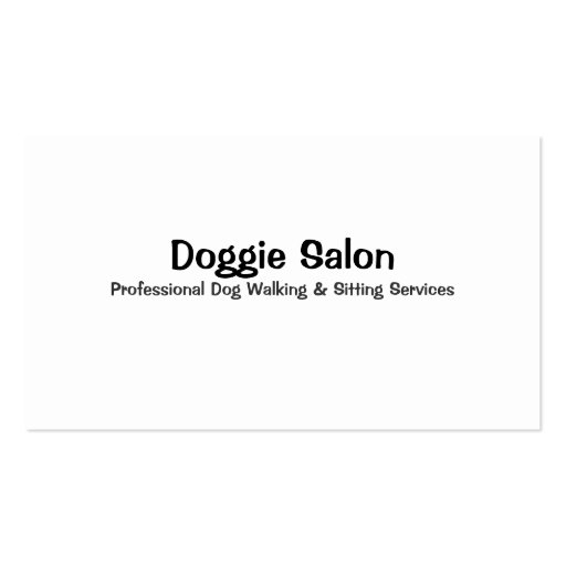 Dog Walking Business Card Loyalty Card (back side)