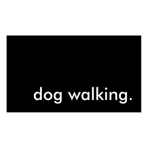 dog walking. business card templates (front side)