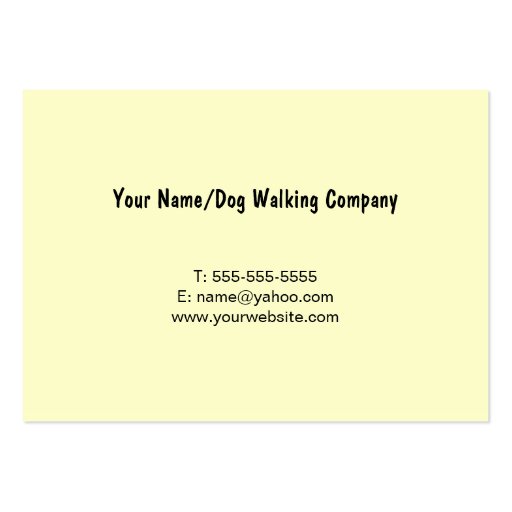 Dog Walking Co. Business Card Templates (back side)